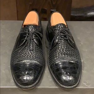 mezlan valdes genuine lizard cap toe derby
